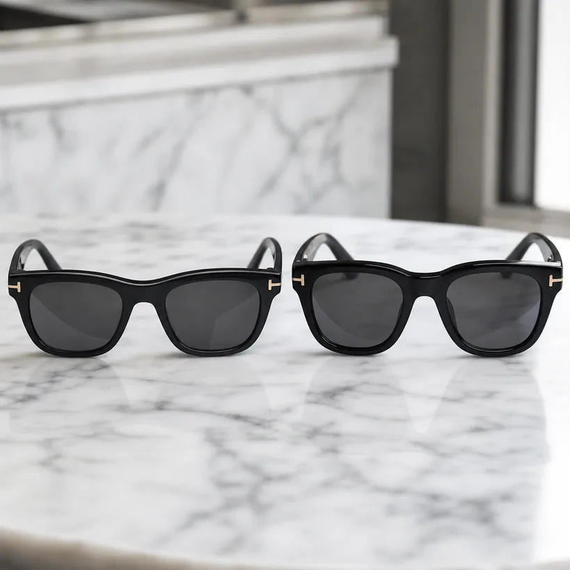 TOMFORD通常モデルとアジアンフィットモデルの2本並列比較