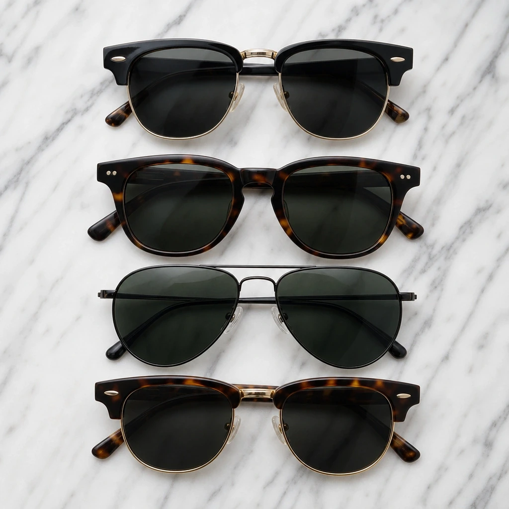 今市隆二が着用するTOM FORDとRay-Banのサングラス4本の型番と価格帯と現行状況を一覧表で比較する解説イメージ画像