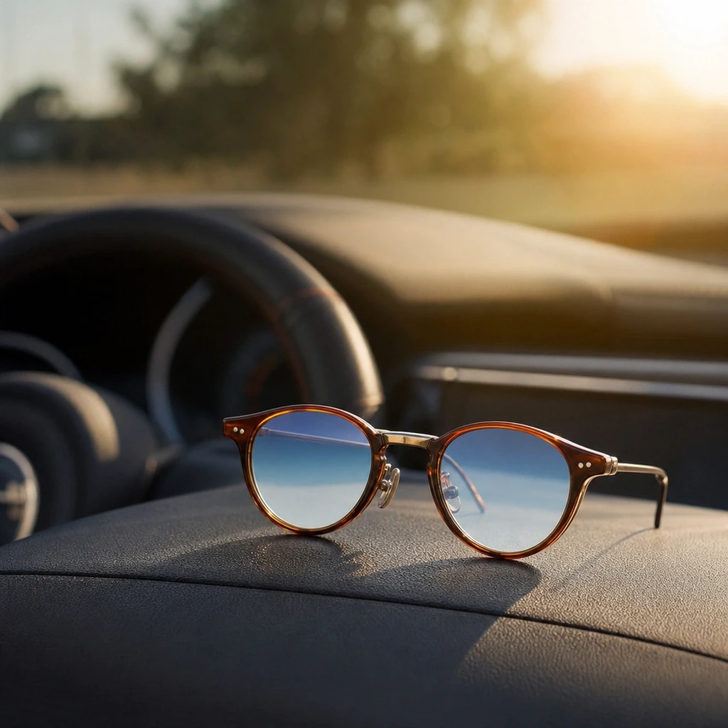 赤西仁さん着用のRay-Ban RB4259-Fアジアンフィットを手に取る女性。楽天で買える着用サングラスまとめのイメージ