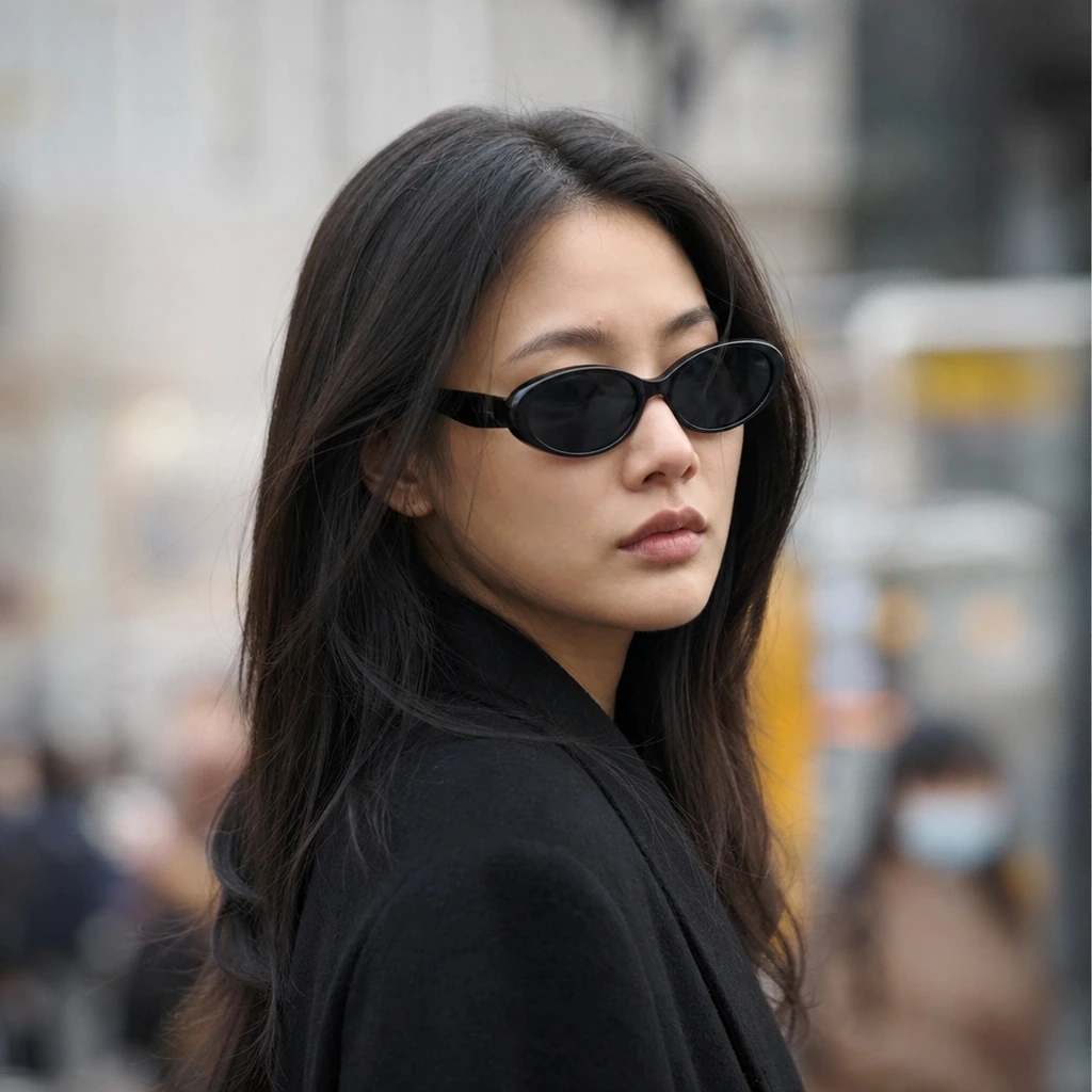 水原希子さんら女性芸能人が愛用するサンローランのサングラスのオーバーサイズフレームと現行代替モデルSL711/Kを並べた比較イメージ